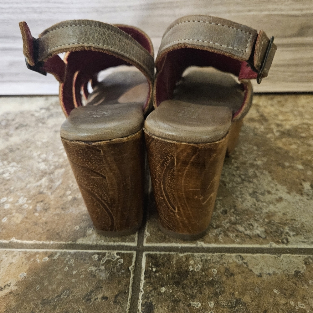 Free People Bed Stu Fontella Platform Clog Sandal  Tan Rustic - Picture 6 of 14